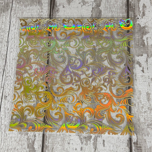 Holo Gold Tooled Leather