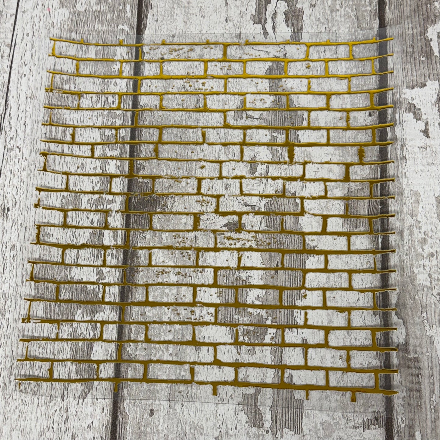 Metallic Gold Distressed Brickhouse