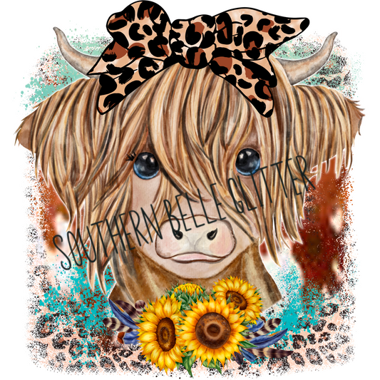 Mini Highland with leopard/sunflower