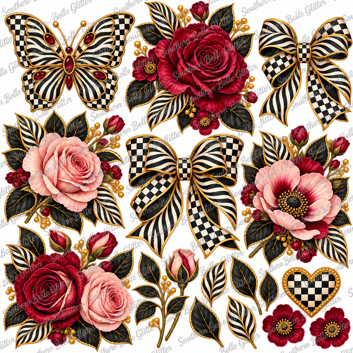 Zebra Rose Elegance – 10x10 UVDTF