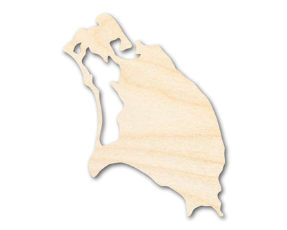 Unfinished Wood Barbuda Country Shape - Caribbean Craft - up to 46" DIY