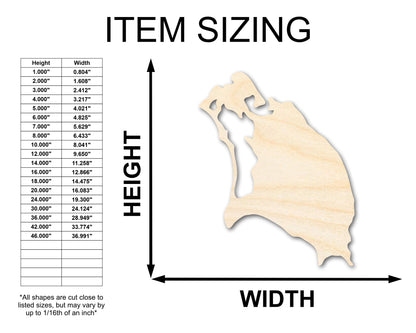 Unfinished Wood Barbuda Country Shape - Caribbean Craft - up to 46" DIY
