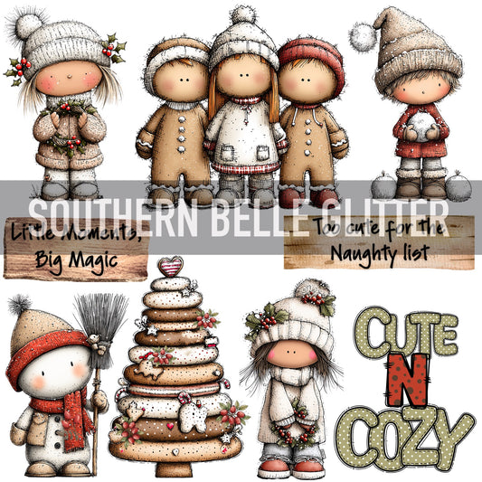 Cute & Cozy Christmas 10x10 UVDTF