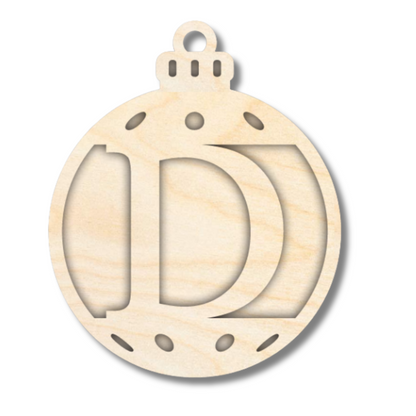 Unfinished Wood Layered Letter Christmas Ornaments | A-Z | 2 Piece | 5" Tall | 1/8" Wood | Wood Craft DIY