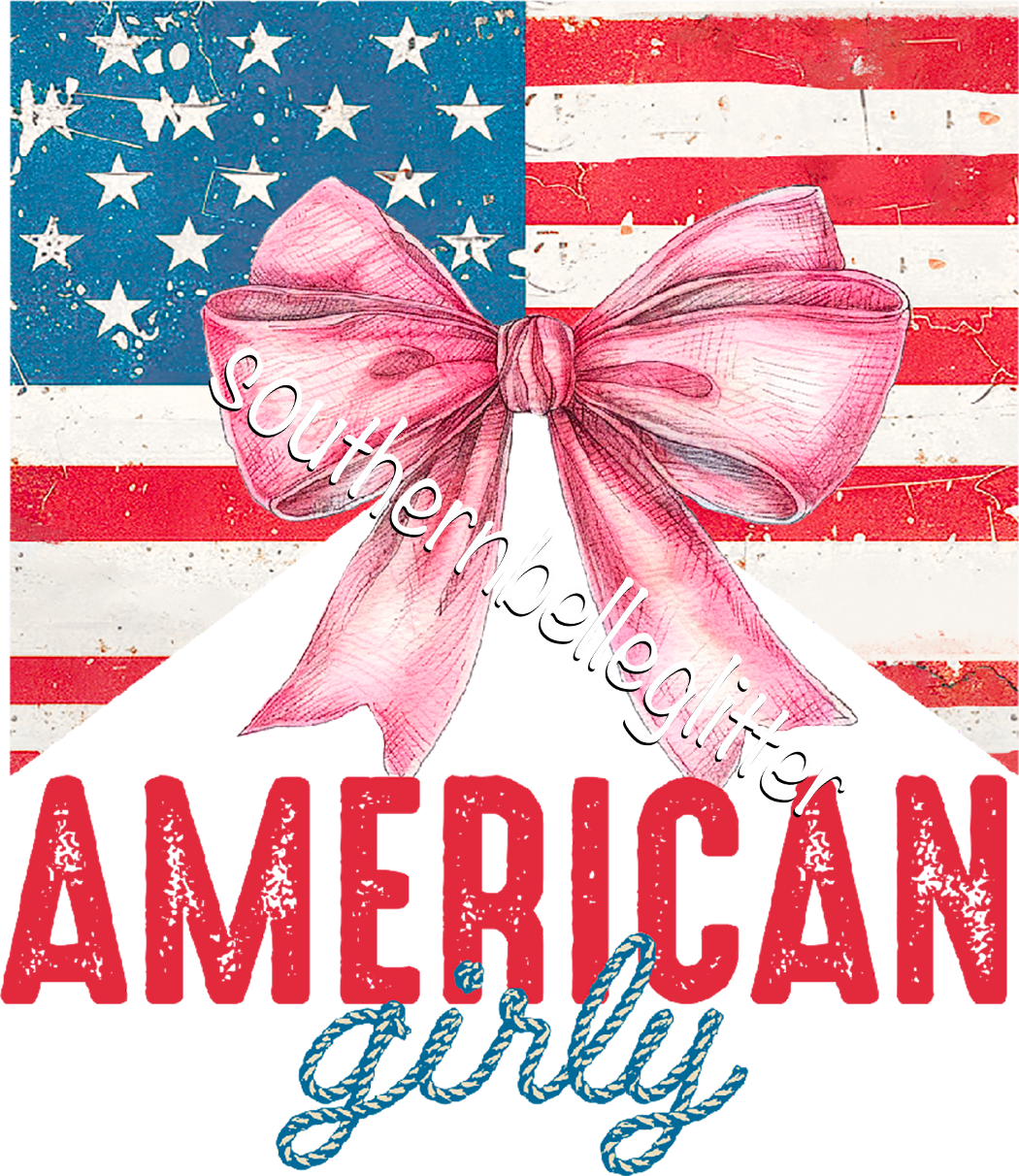 American Girly with Pink Bow