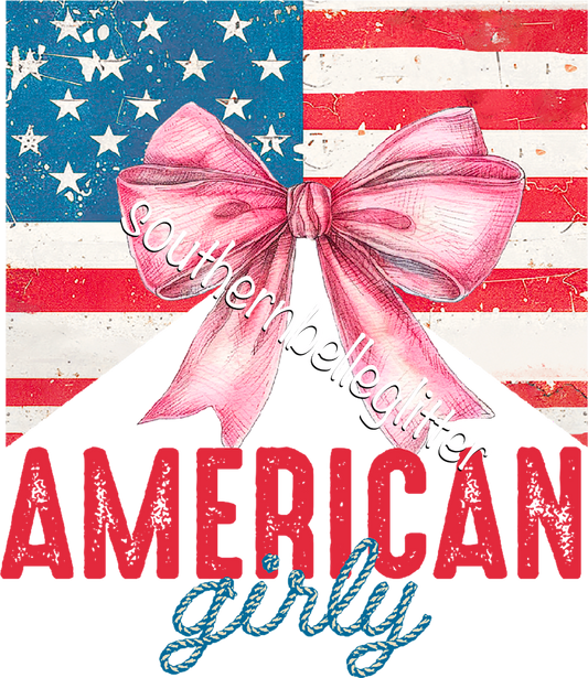 American Girly with Pink Bow