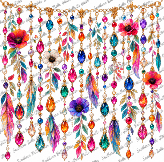Rainbow Jewel Dangles – UVDTF Accent Sheet