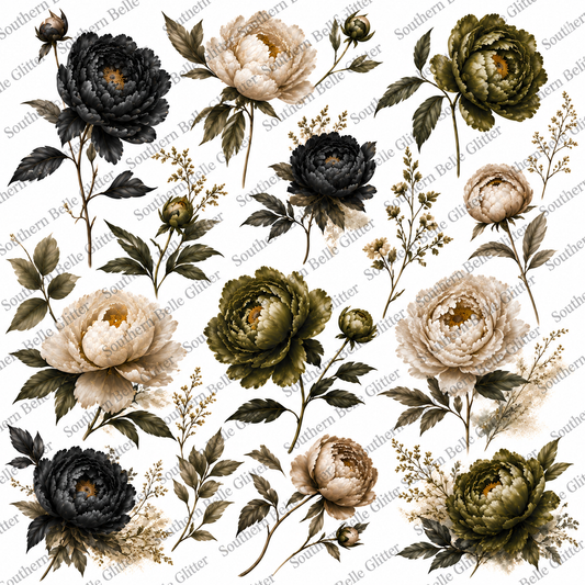Heirloom Peonies – UVDTF Accent Sheet