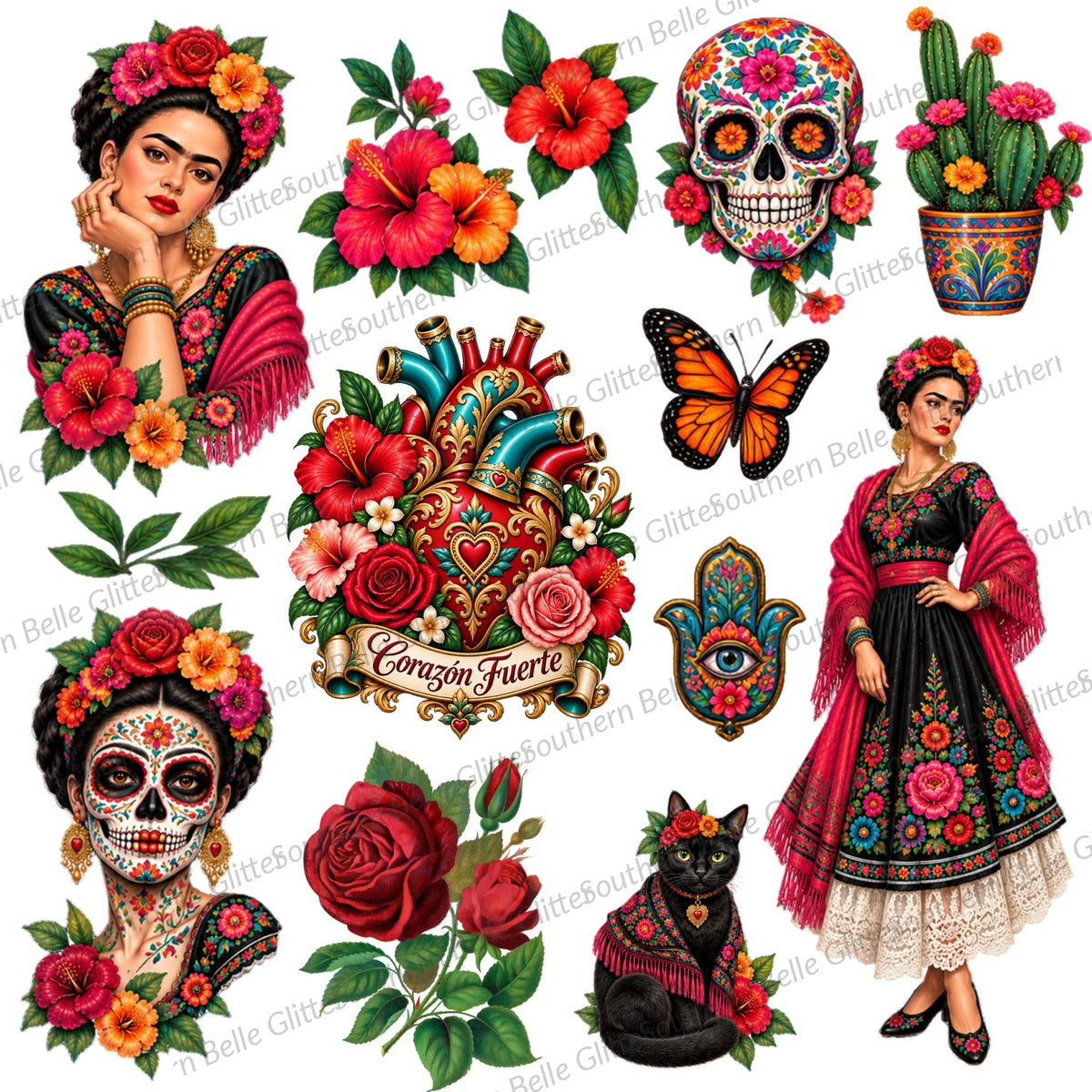 Frida Kahlo 1 – 10 × 10 UVDTF
