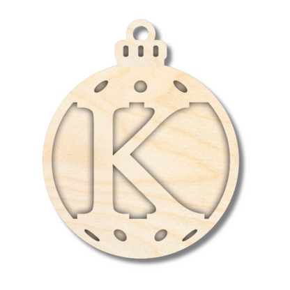 Unfinished Wood Layered Letter Christmas Ornaments | A-Z | 2 Piece | 5" Tall | 1/8" Wood | Wood Craft DIY