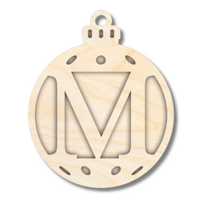 Unfinished Wood Layered Letter Christmas Ornaments | A-Z | 2 Piece | 5" Tall | 1/8" Wood | Wood Craft DIY