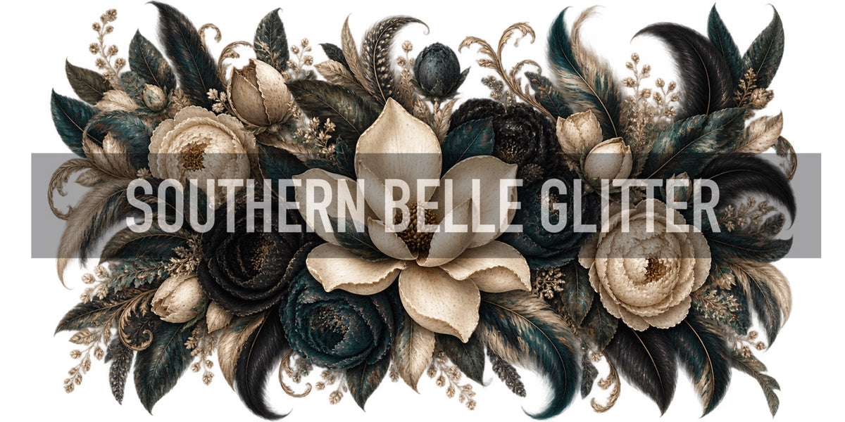 Midnight Magnolia - The Fancy Pelican by Lauren E 40oz UVDTF Wrap