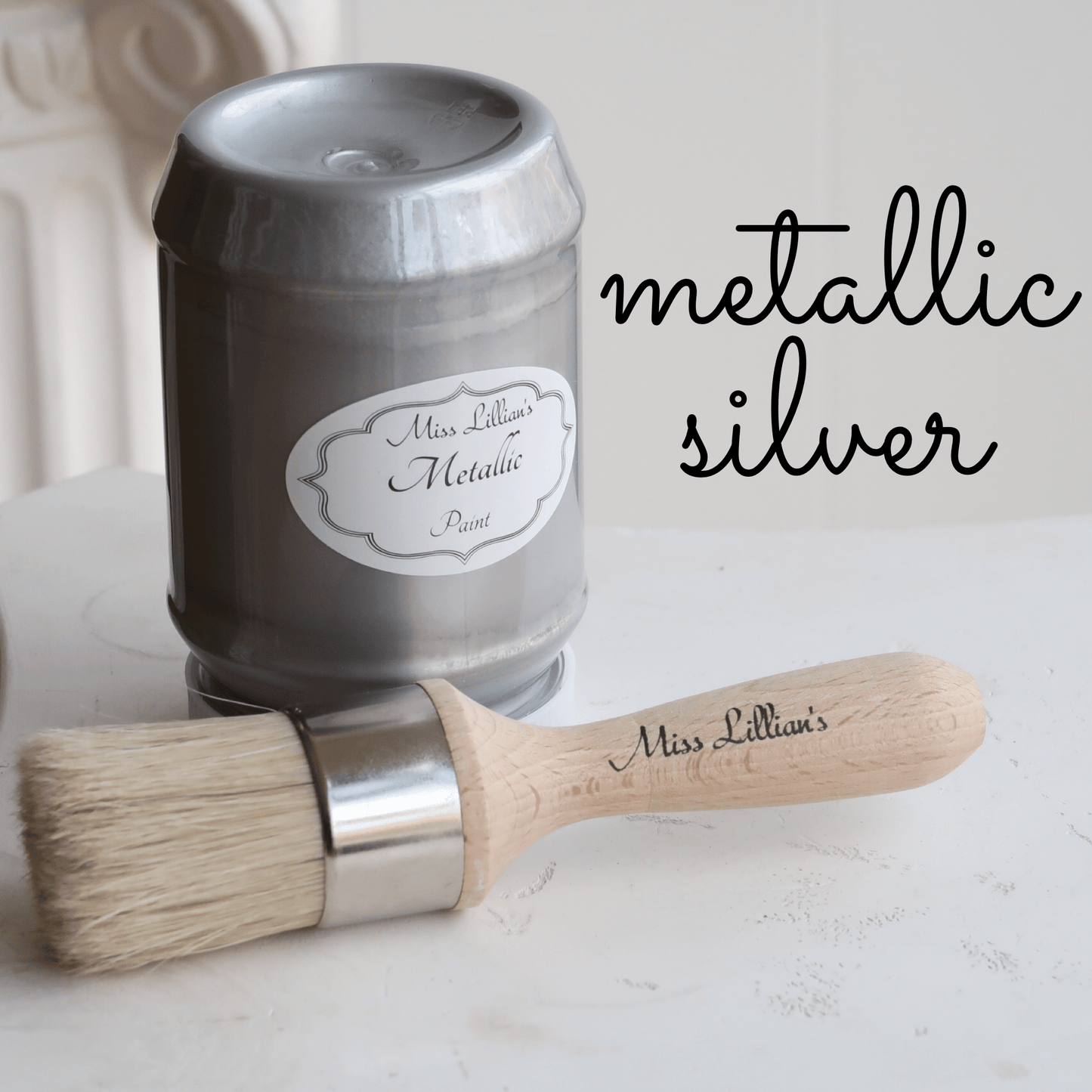Miss Lillian's Metallic Paint-Silver