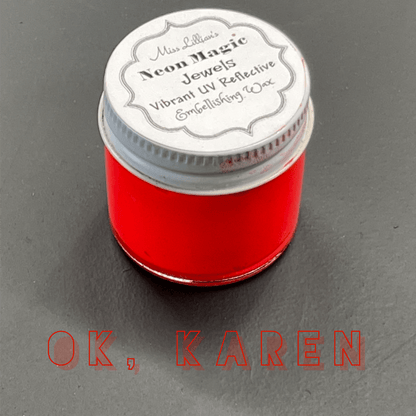 OK KAREN-NEON Gilding Wax Jewels (Red-Orange)