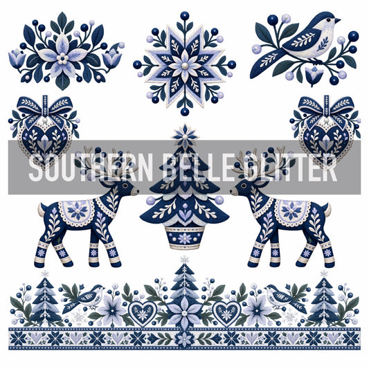 Nordic Winter Folk 10x10 UVDTF