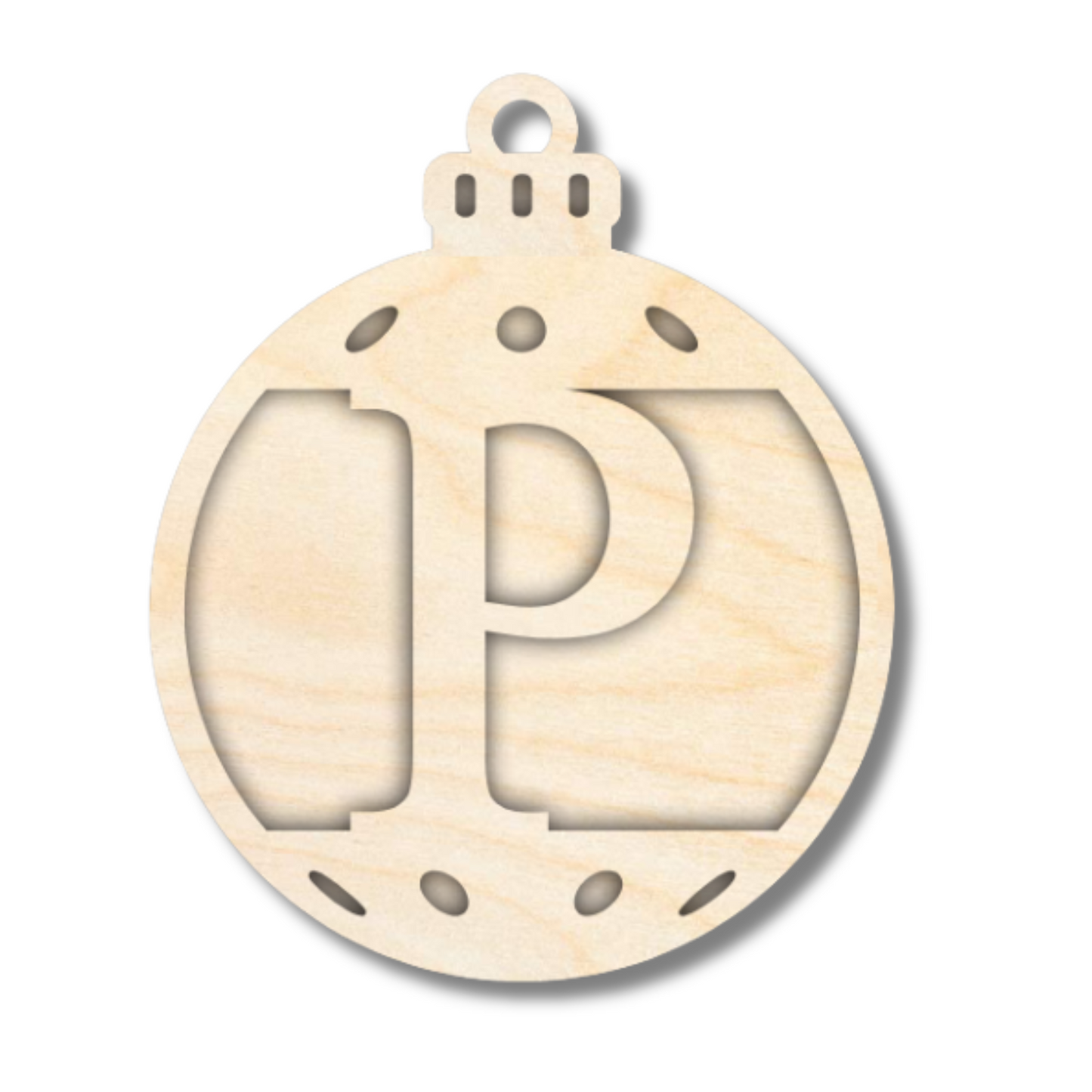 Unfinished Wood Layered Letter Christmas Ornaments | A-Z | 2 Piece | 5" Tall | 1/8" Wood | Wood Craft DIY