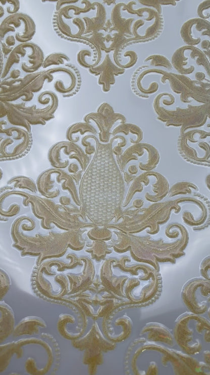 Two Tone Holographic Damask
