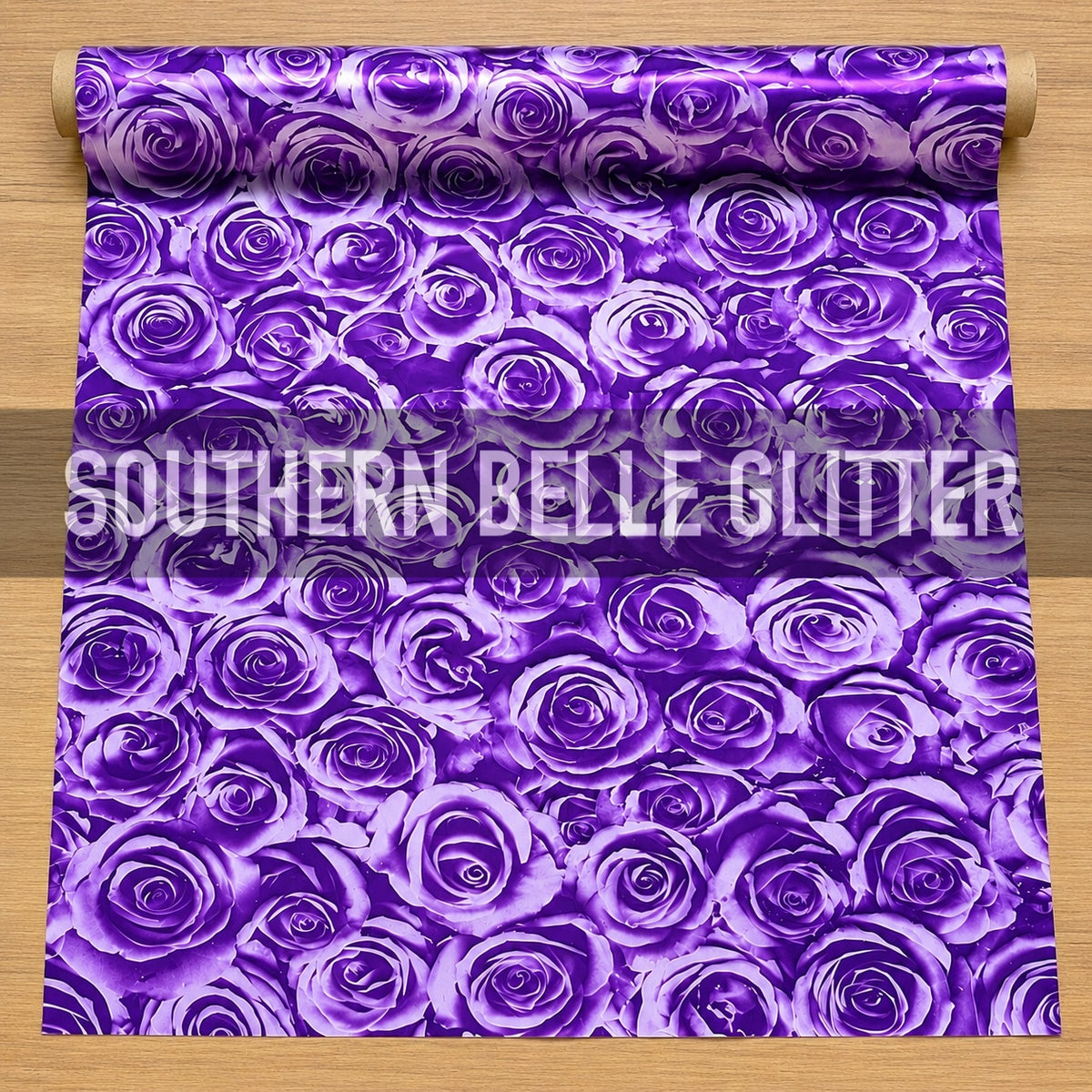 Purple Roses 3 foot craft foil roll