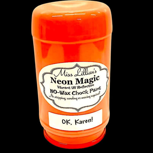 OK KAREN-NEON No Wax Chock Paint (Orange)