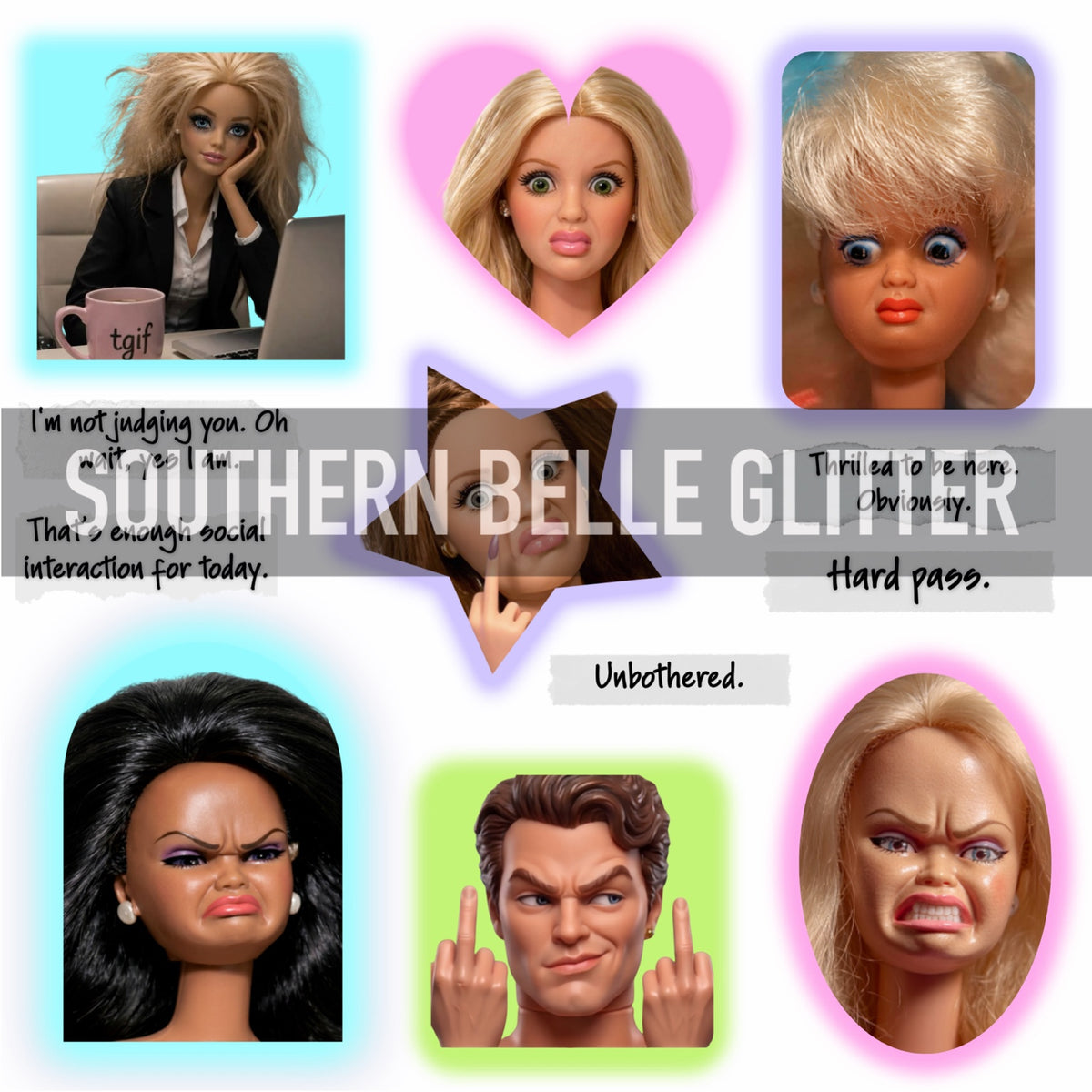 Unbothered Doll Mood 10x10 UVDTF