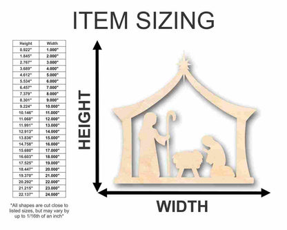Unfinished Wood Bethlehem Nativity Shape - Christmas - Craft - up to 46" DIY