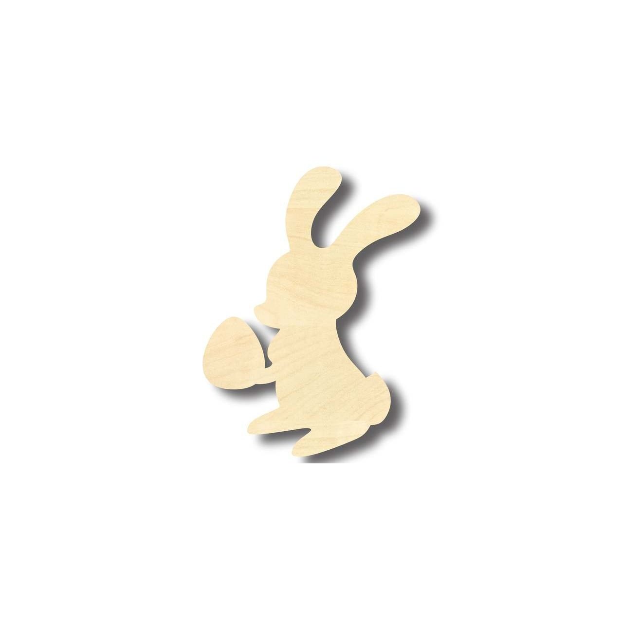 Unfinished Wood Easter Bunny w- Egg Shape - Craft - up to 46" DIY