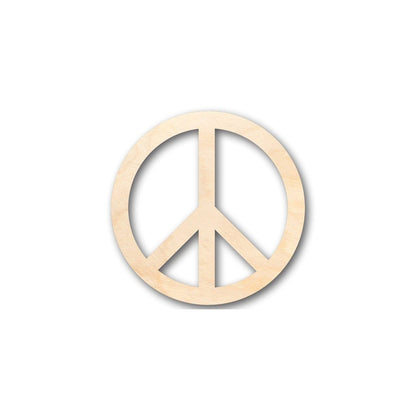Unfinished Wood Peace Sign Symbol Shape - Craft - up to 46" DIY