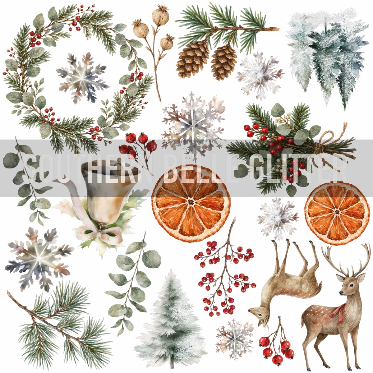 Winter Woodland Wishes 10x10 UVDTF transfer