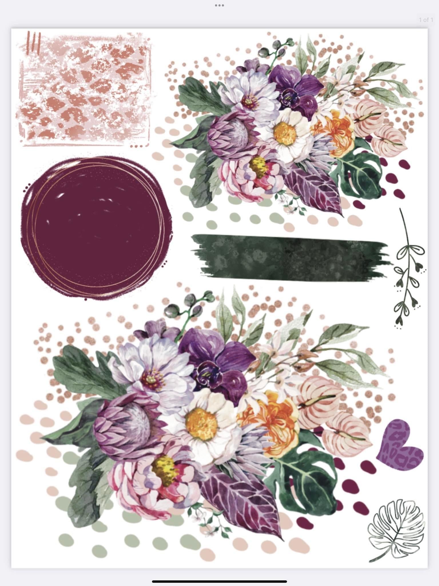 Glamour Tribe Purple Florals