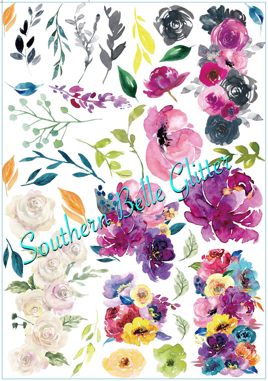 Suzanna Floral Transfer Bundle